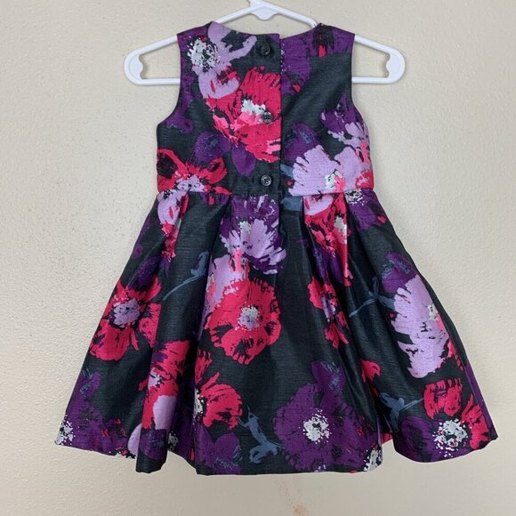 Gymboree Girls 6-12 Months Dress Pink Floral Tulle Bow Wedding Spring Party - Picture 3 of 11